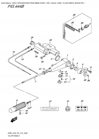 444B  -  Tiller Handle  (Df9.9A  P01) (444B -  (Df9.9A P01))