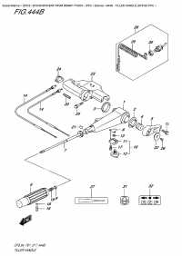 444B  -  Tiller Handle  (Df9.9A  P01) (444B -  (Df9.9A P01))