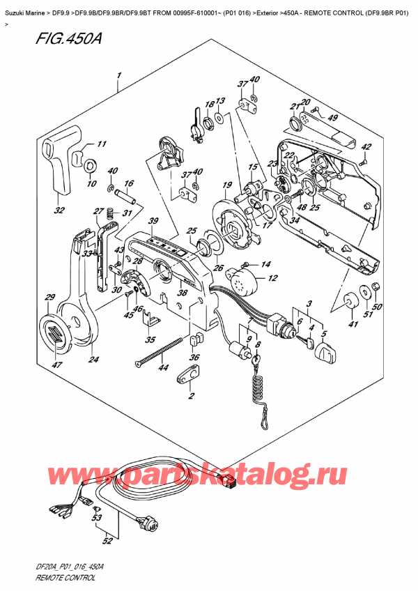  , , Suzuki DF9.9 BR S / L FROM 00995F-610001~  (P01  016)    2016 ,   (Df9.9Br P01)