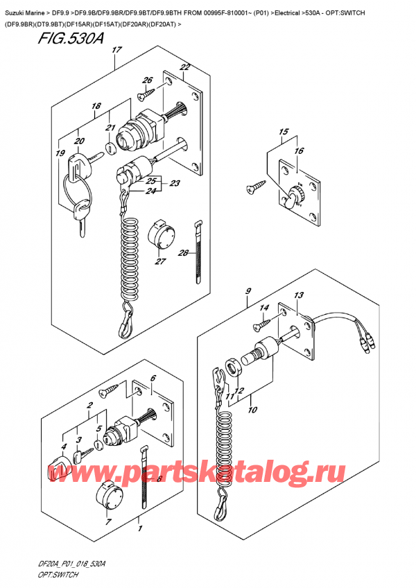  ,  , Suzuki DF9.9B RS / RL FROM 00995F-810001~ (P01), Opt:switch  (Df9.9Br)(Dt9.9Bt)(Df15Ar)(Df15At)(Df20Ar)(Df20At) / :  (Df9.9Br) (Dt9.9Bt) (Df15Ar) (Df15At) (Df20Ar) (Df20At)