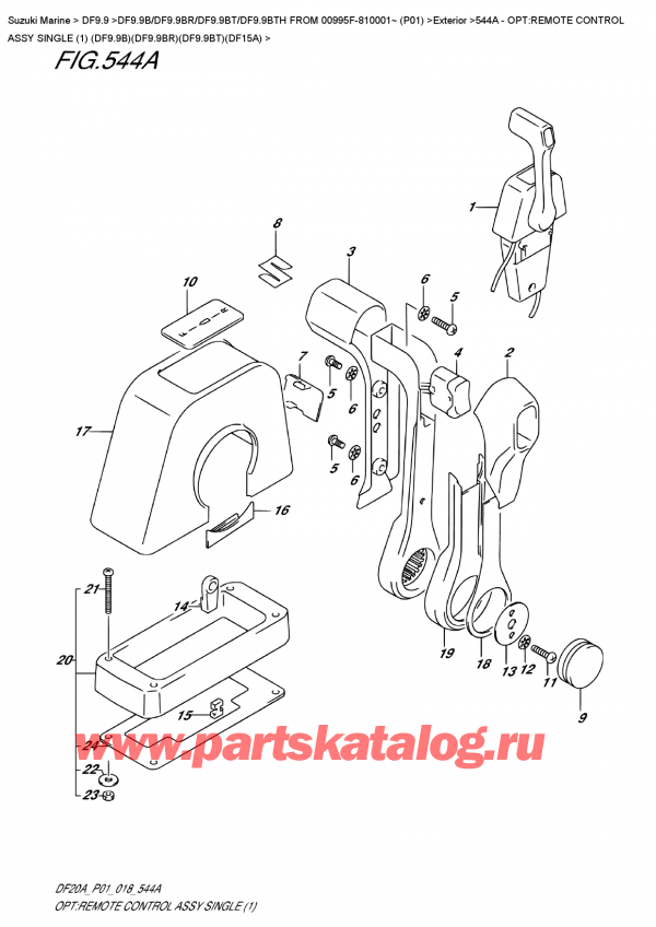  ,  , Suzuki DF9.9B S/L FROM 00995F-810001~ (P01)   2018 ,    ,  (1) (Df9.9B) (Df9.9Br) (Df9.9Bt) (Df15A)