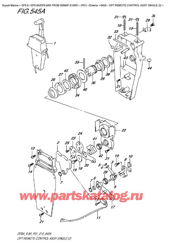   ,   ,  DF9.9AS FROM 00994F-510001~ (P01)  2015 , Opt:remote  Control  Assy  Single  (2) /    ,  (2)