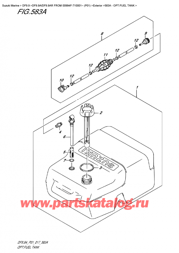  ,   , Suzuki DF9.9A S FROM 00994F-710001~ (P01)  , :  
