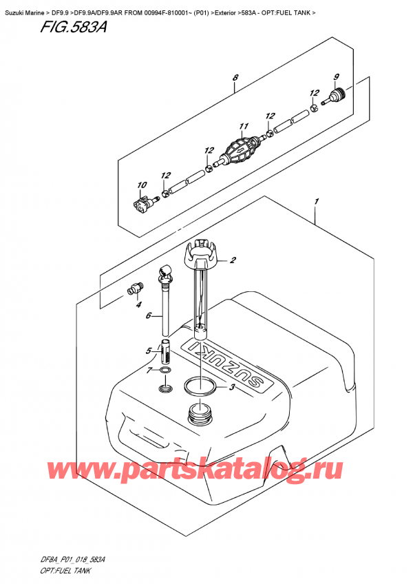 ,    , Suzuki DF9.9A S FROM 00994F-810001~ (P01), :  