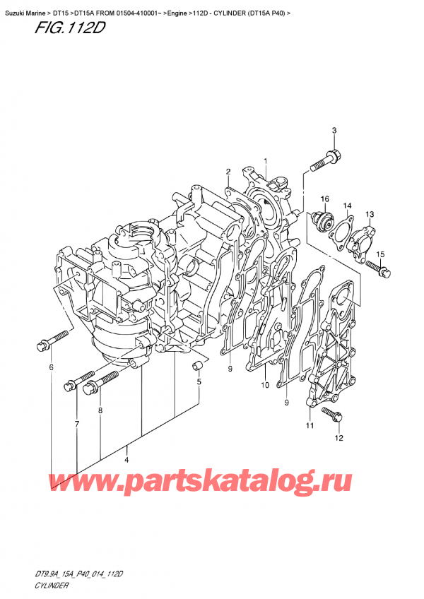  ,   ,  DT15A FROM 01504-410001~,  (Dt15A P40) - Cylinder  (Dt15A  P40)