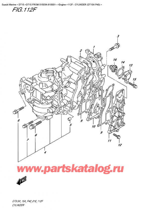  ,   , SUZUKI DT15A S / L FROM  01503K-610001~ (P40 016),  (Dt15A P40)