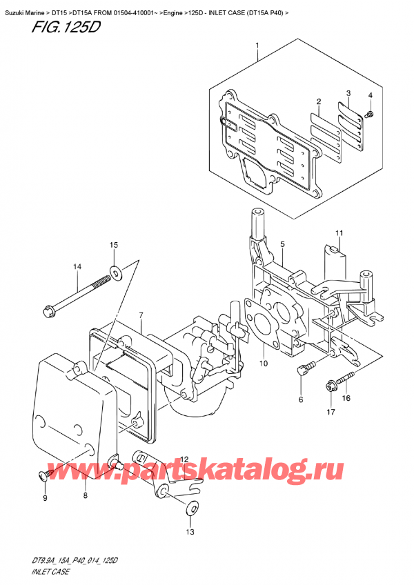 ,   , Suzuki DT15A FROM 01504-410001~,  Case (Dt15A P40) - Inlet  Case  (Dt15A P40)