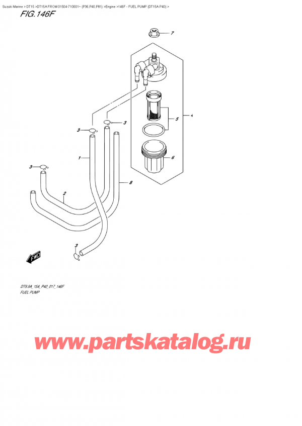  ,   , Suzuki DT15A S FROM 01504-710001~ (P40)  , Fuel  Pump (Dt15A  P40)