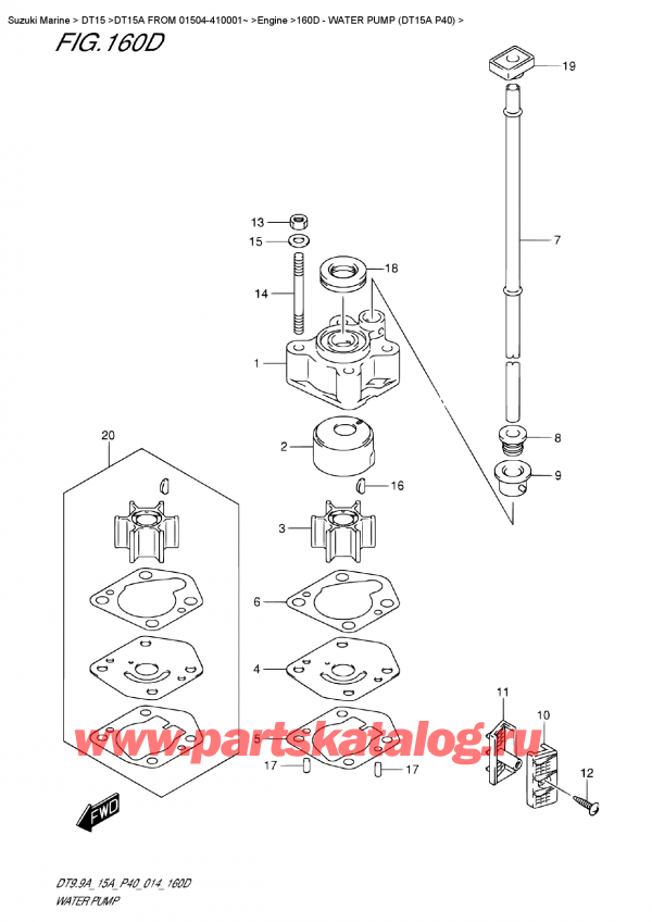  ,    ,  DT15A FROM 01504-410001~, Water  Pump  (Dt15A P40) /   (Dt15A P40)