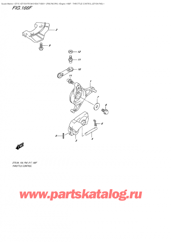 ,   ,  DT15A S FROM 01504-710001~ (P40 017)    2017 , Throttle Control  (Dt15A  P40)