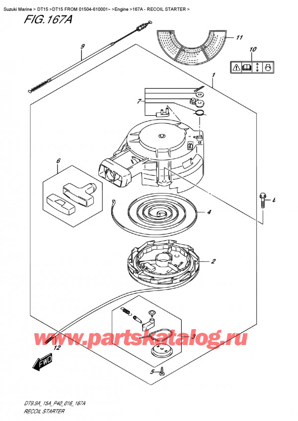 ,   , Suzuki DT15A S / L FROM 01504-610001~ (P40 016)  2016 ,  