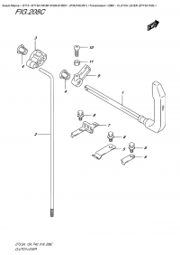 208C  - Clutch  Lever (Dt15A  P40) (208C -   (Dt15A P40))