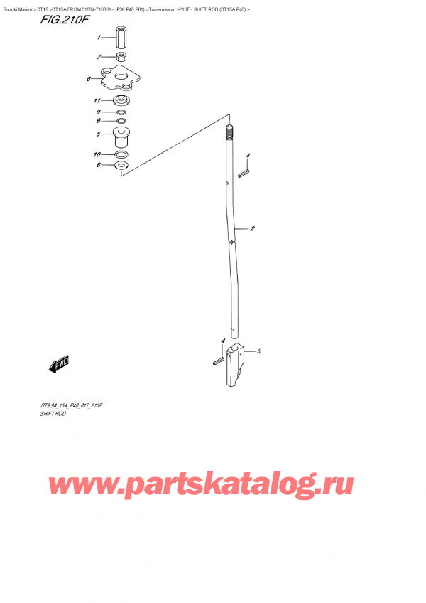  ,   ,  DT15A S FROM 01504-710001~ (P40 017)  ,   (Dt15A P40) / Shift Rod  (Dt15A  P40)