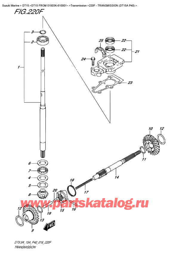  ,   , SUZUKI DT15A S / L FROM  01503K-610001~ (P40 016),  (Dt15A P40)