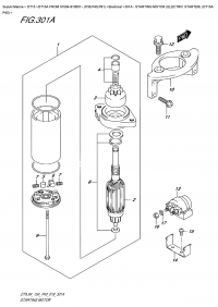 301A  -  Starting  Motor  (Electric  Starter)  (Dt15A  P40) (301A -   () (Dt15A P40))