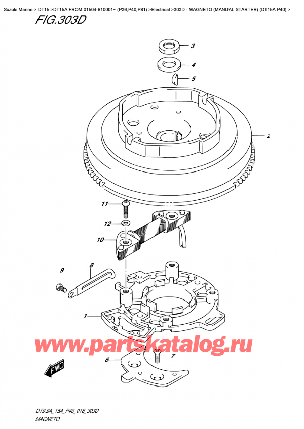   ,   , SUZUKI DT15A S / L FROM 01504-810001~ (P40 018)  2018 ,  ( ) (Dt15A P40)
