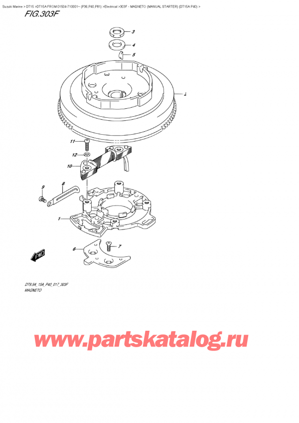  ,   , SUZUKI DT15A S FROM 01504-710001~ (P40)  ,  ( ) (Dt15A P40)