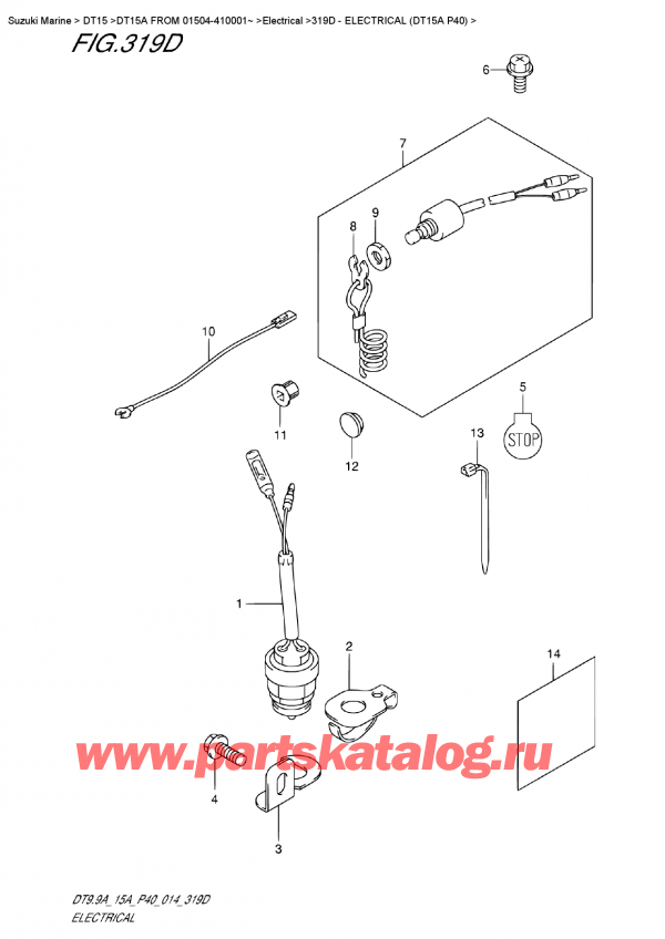  ,   ,  DT15A S / L FROM 01504-410001~ (P40 014)  2014 , Electrical  (Dt15A P40)