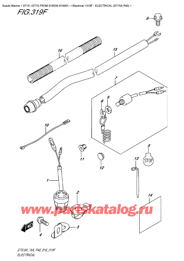  ,  , Suzuki DT15A S / L FROM  01503K-610001~ (P40 016),  (Dt15A P40) - Electrical  (Dt15A P40)