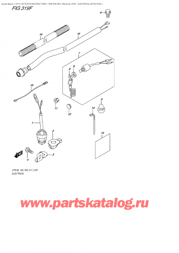  ,    , Suzuki DT15A S FROM 01504-710001~ (P40)  , Electrical  (Dt15A P40)