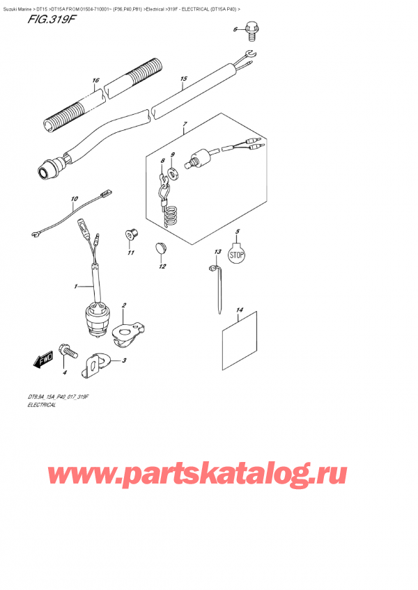 ,   , Suzuki DT15A S FROM 01504-710001~ (P40 017)    2017 ,  (Dt15A P40) / Electrical  (Dt15A P40)