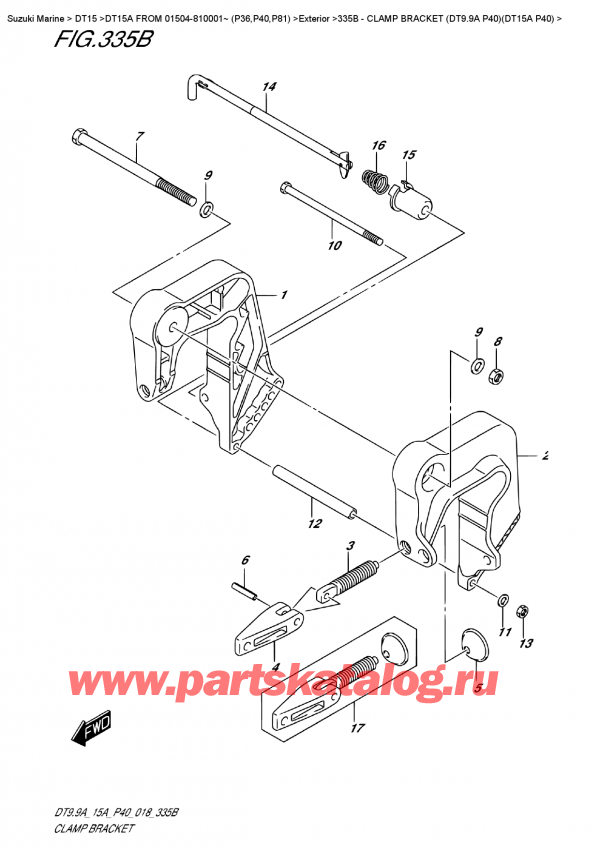   ,   , Suzuki DT15A S FROM 01504-810001~ (P40)  2018 ,   (Dt9.9A P40) (Dt15A P40)