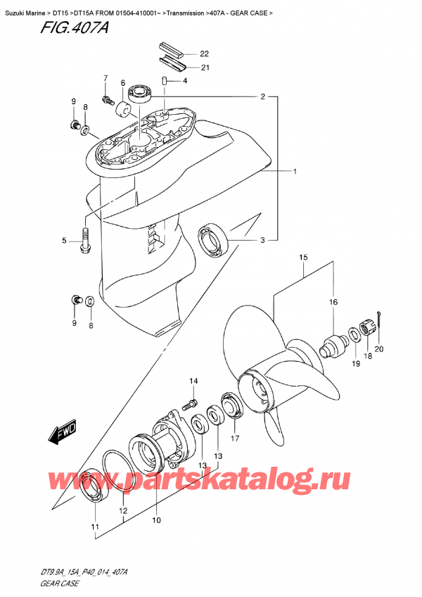   ,  , SUZUKI DT15A FROM 01504-410001~  2014 , Gear  Case