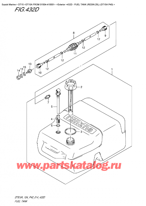  ,   ,  DT15A S / L FROM 01504-410001~ (P40 014), Fuel  Tank  (Resin:25L) (Dt15A  P40)