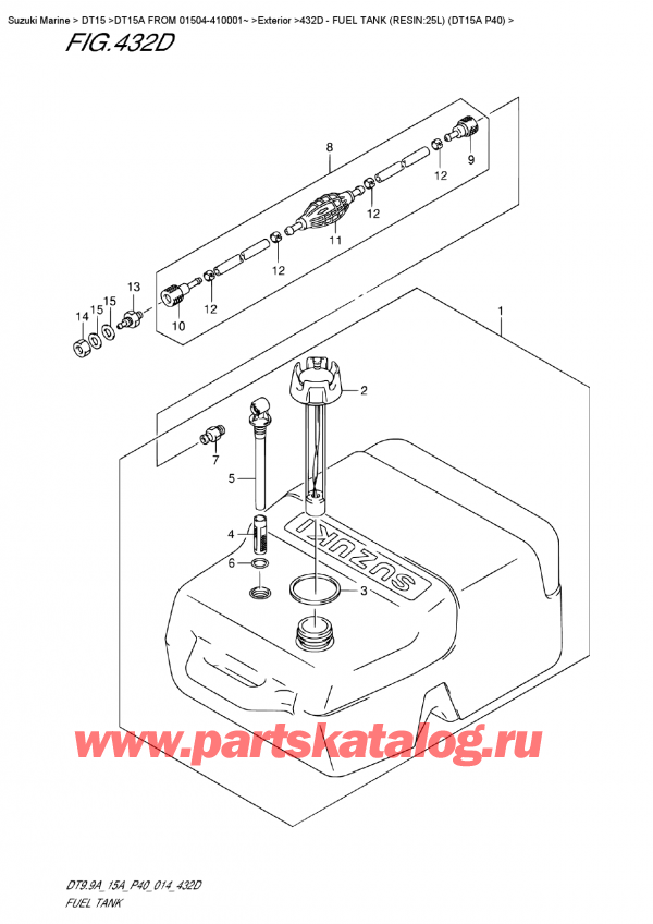   ,   ,  DT15A FROM 01504-410001~,   (Resin: 25L) (Dt15A P40) / Fuel  Tank  (Resin:25L) (Dt15A  P40)