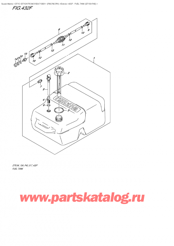  ,   ,  DT15A S FROM 01504-710001~ (P40 017)  , Fuel Tank (Dt15A  P40)