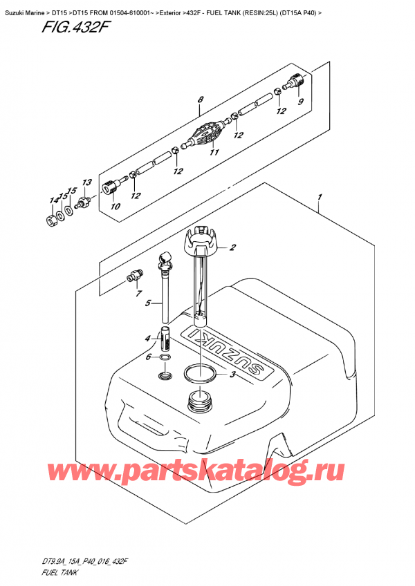  ,   ,  DT15A FROM 01504-610001~ , Fuel  Tank  (Resin:25L) (Dt15A  P40)