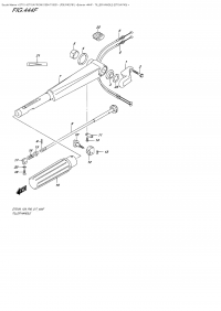 444F  -  Tiller Handle  (Dt15A  P40) (444F -  (Dt15A P40))
