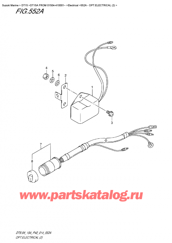 ,    , Suzuki DT15A FROM 01504-410001~, :  (2) - Opt:electrical  (2)