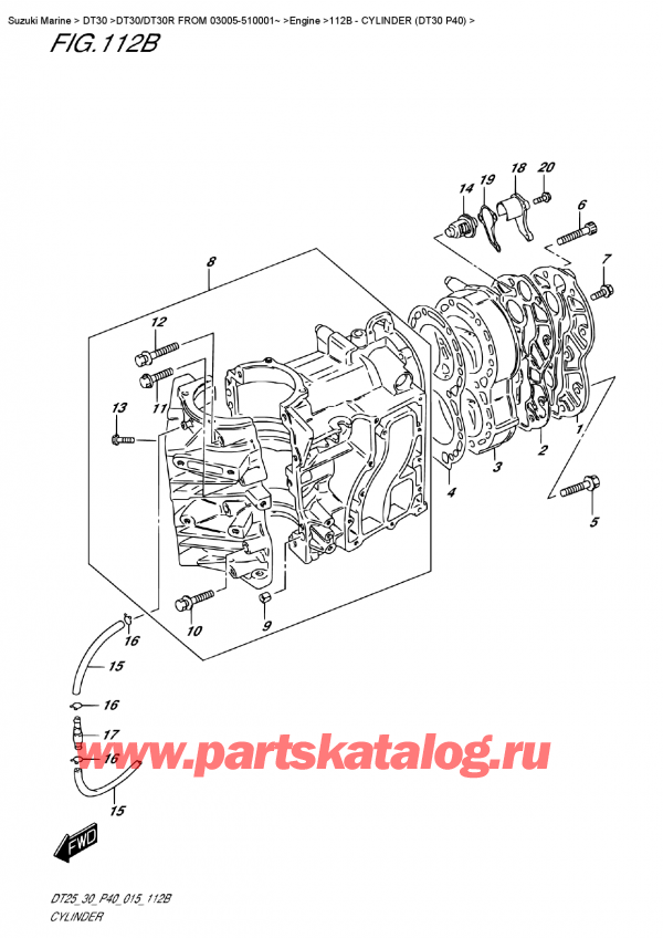 , , SUZUKI DT30E S/L FROM 03005-510001~  2015 ,  (Dt30 P40)