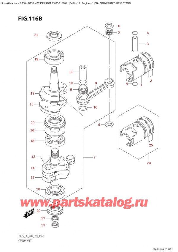 ,   , SUZUKI Suzuki DT30R S / L FROM 03005-910001~ (P40 019),  (Dt30, Dt30R)