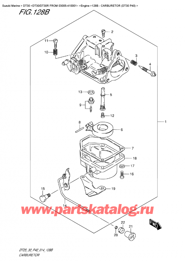 �������������, �� �����, Suzuki DT30E S / L FROM 03005-410001~ , Carburetor (Dt30  P40)