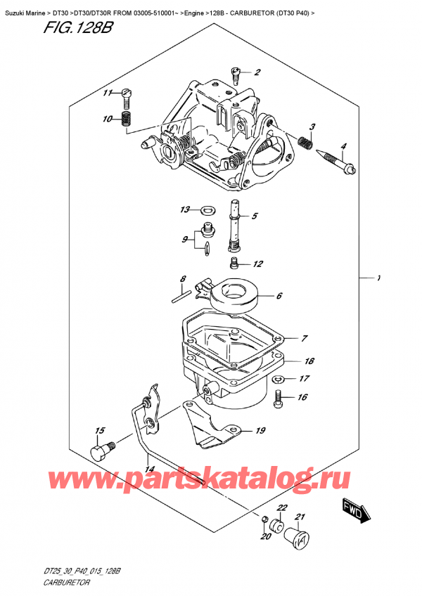  ,   , Suzuki DT30 S/L FROM 03005-510001~  2015 ,  (Dt30 P40) - Carburetor (Dt30  P40)