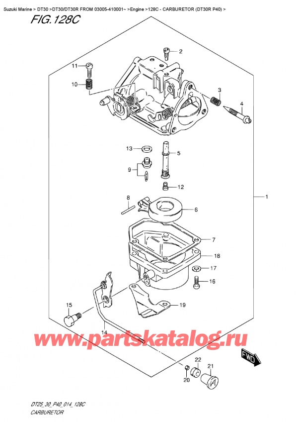  ,   , Suzuki DT30R S / L FROM 03005-410001~  2014 , Carburetor (Dt30R  P40) -  (Dt30R P40)