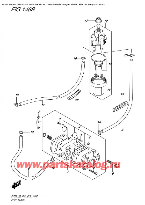 ,  , SUZUKI DT30 S/L FROM 03005-510001~  2015 , Fuel  Pump  (Dt30 P40)