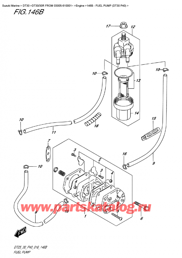,    , SUZUKI DT30/30R  FROM 03005-610001~ , Fuel Pump (Dt30 P40)