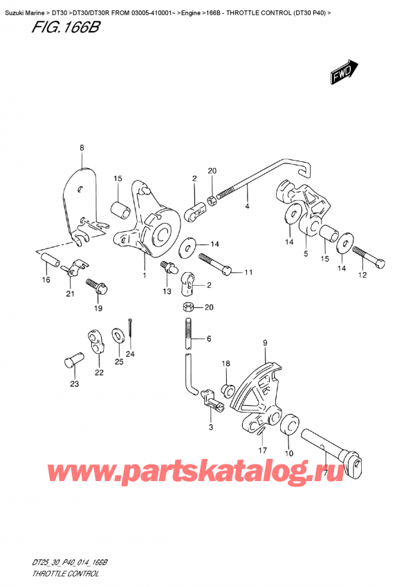  ,  ,  DT30E S / L FROM 03005-410001~ , Throttle  Control  (Dt30  P40) /   (Dt30 P40)