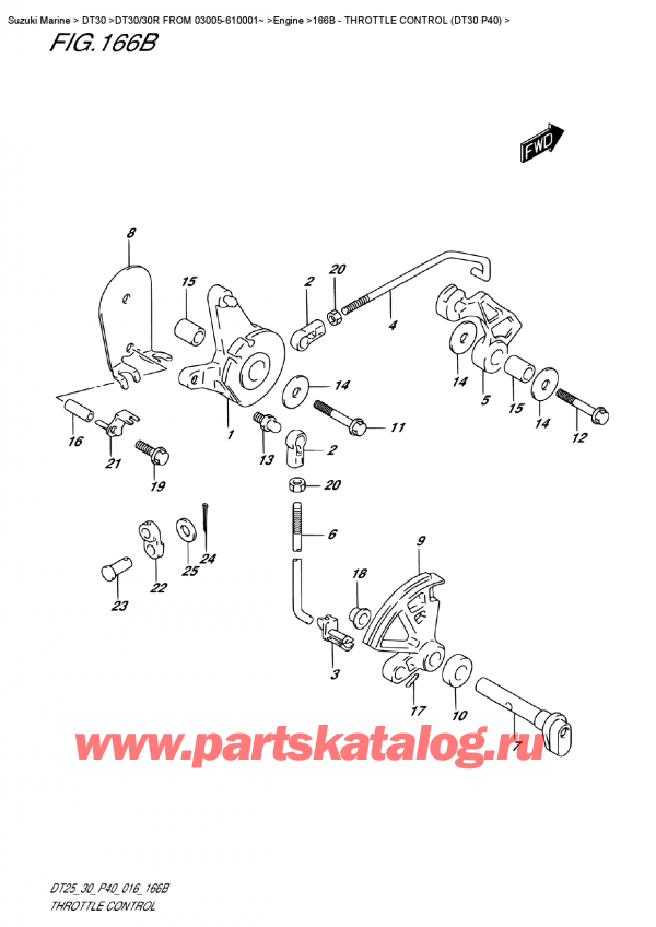  ,   , SUZUKI DT30/30R  FROM 03005-610001~   2016 ,   (Dt30 P40) - Throttle Control (Dt30 P40)