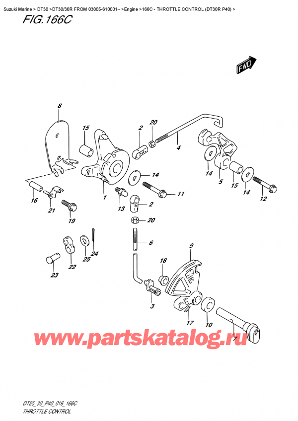  ,   ,  DT30 RS / RL  FROM 03005-610001~ , Throttle Control (Dt30R P40)