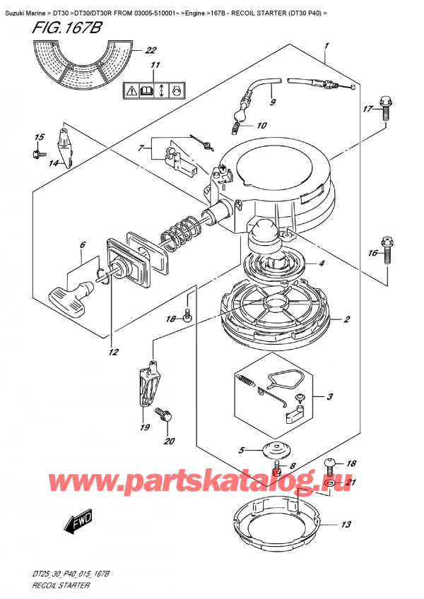  ,   , SUZUKI DT30 S/L FROM 03005-510001~, Recoil  Starter (Dt30 P40) /   (Dt30 P40)