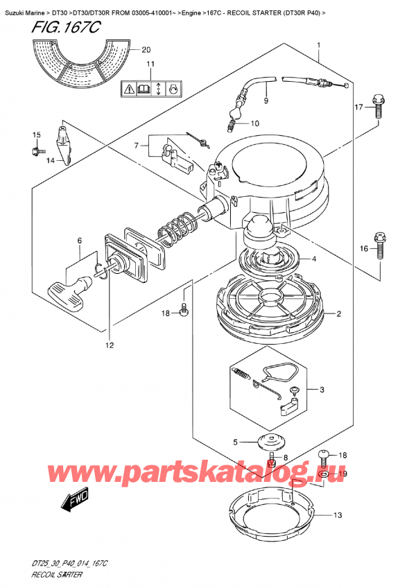 ,   , Suzuki DT30R S / L FROM 03005-410001~  2014 ,   (Dt30R P40)