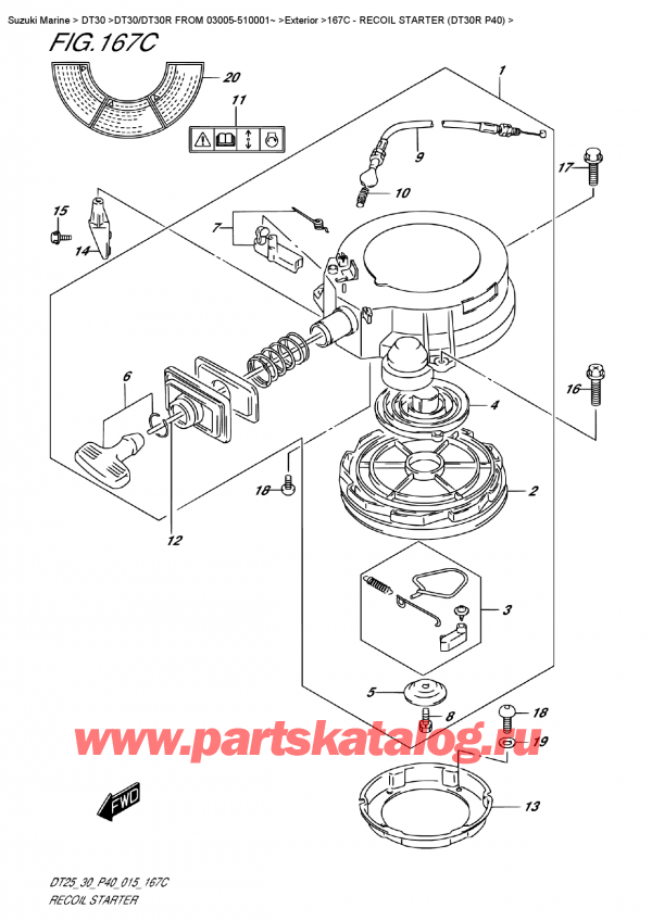  ,   , Suzuki DT30R S/L FROM 03005-510001~,   (Dt30R P40)