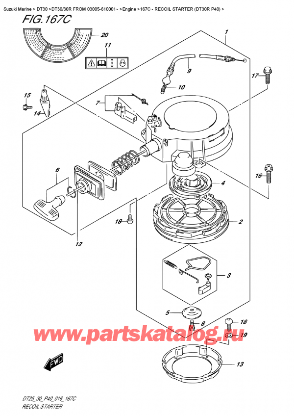  ,    , SUZUKI DT30 RS / RL  FROM 03005-610001~   2016 ,   (Dt30R P40)