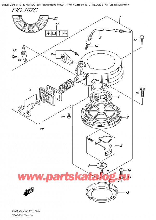   ,   , Suzuki DT30E S/L FROM 03005-710001~ (P40)  2017 ,   (Dt30R P40)