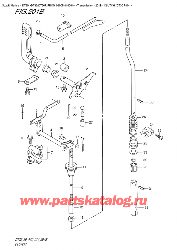   ,  , Suzuki DT30 S-L FROM 03005-410001~, Clutch (Dt30 P40) -  (Dt30 P40)