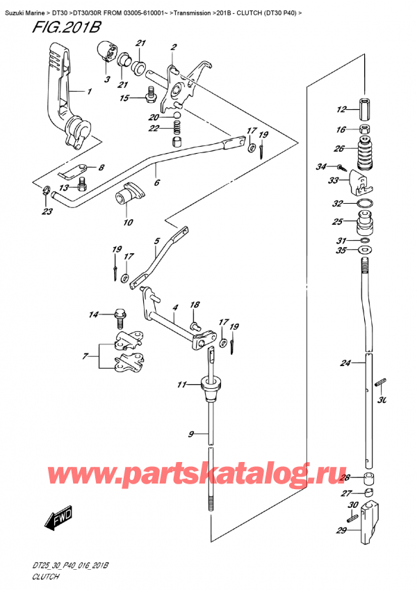  ,   , Suzuki DT30/30R  FROM 03005-610001~ ,  (Dt30 P40) - Clutch (Dt30 P40)